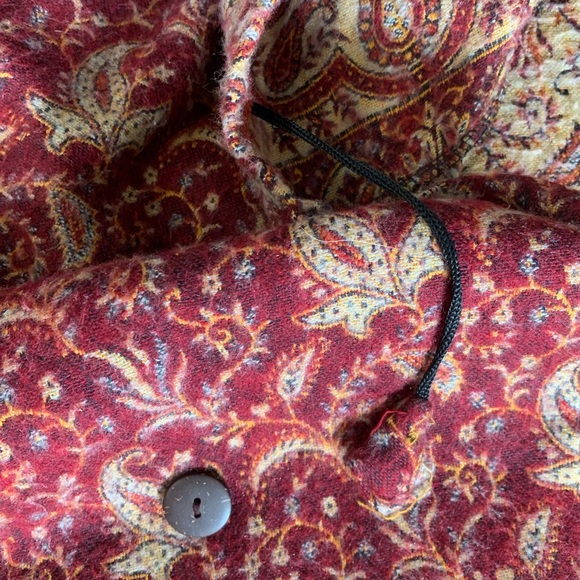 Red Manali Hooded Wool Poncho 100% Wool With Tassles OS - Picture 8 of 8